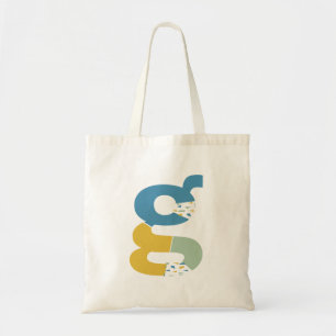 Modern Abstract Letter G Monogram Initial Tote Bag