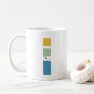 Modern Abstract Letter I Monogram Initial Coffee Mug