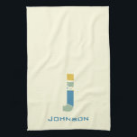 Modern Abstract Letter J Monogram Initial Tea Towel<br><div class="desc">Tea towel featuring an abstract modern monogram.</div>