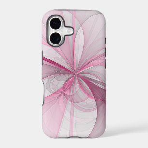 Modern Abstract Light Pink Gray Fractal Design