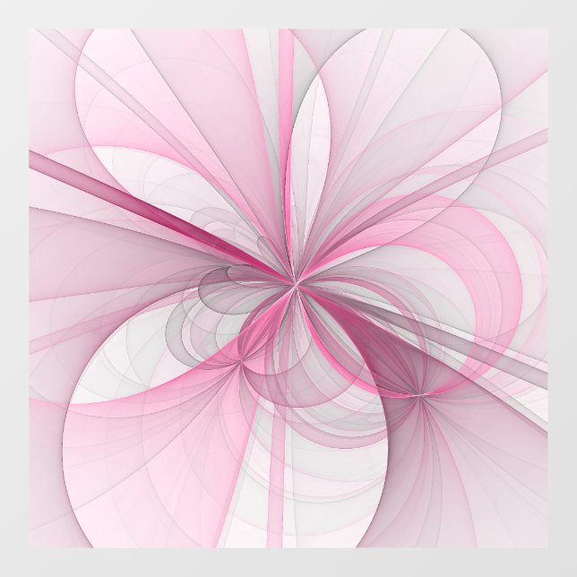 Modern Abstract Light Pink Grey Fractal Design (Sheet)