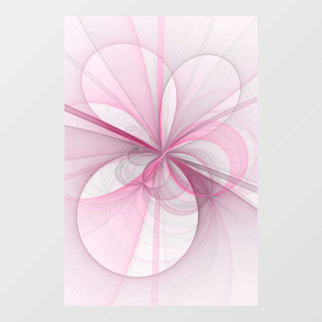 Modern Abstract Light Pink Grey Fractal Design (Sheet)