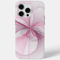 Modern Abstract Light Pink Grey Fractal Design