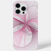 Modern Abstract Light Pink Grey Fractal Design