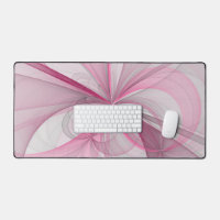 Modern Abstract Light Pink Grey Fractal Design
