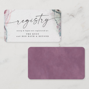 Modern Abstract Light Purple Wedding Registry Enclosure Card