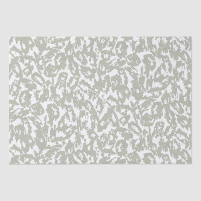 Modern Abstract Light Sage Leopard Print Animal Tissue Paper (Front)