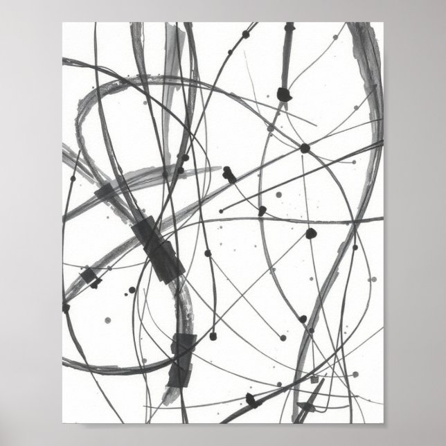Modern Abstract Line Art Wall Prints  (Front)