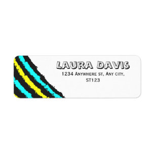 Modern Abstract Lines Personalized Address Label Return Address Label