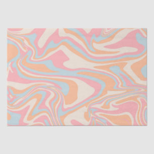 Modern abstract Liquid swirl Peach Fuzz Tissue Paper