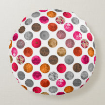 Modern Abstract Magenta Orange Geo Spheres 