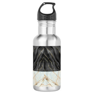 Modern Abstract Marble Agate Geometric Block 532 Ml Water Bottle