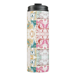 Modern abstract marble thermal tumbler