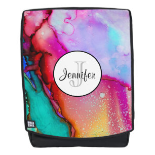 Modern Abstract Marble Watercolor Design Backpack