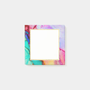 Modern Abstract Marble Watercolor Design Post-it Notes