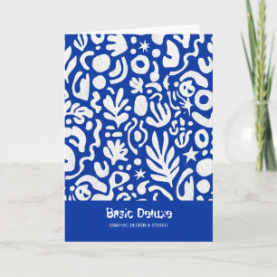 Modern Abstract Matisse Cut-Out Pattern Seamless Card