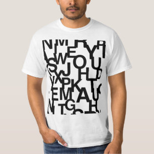 Modern, abstract, messy pattern with letters T-Shirt