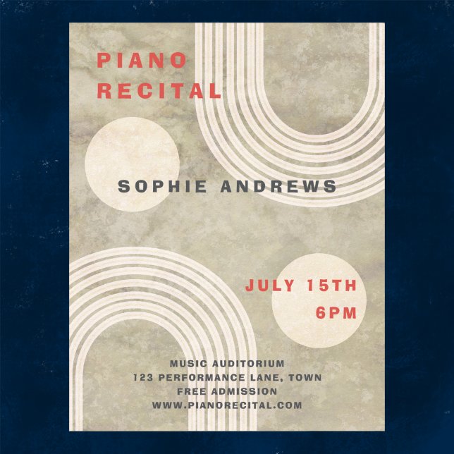 Modern Abstract Minimal Music Concert Poster (Creator Uploaded)