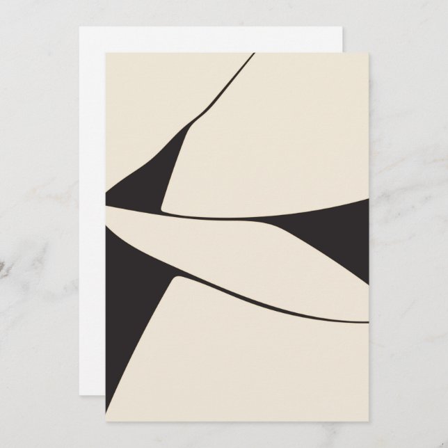 Modern Abstract Minimalism Japandi Style Wedding Save The Date (Front/Back)
