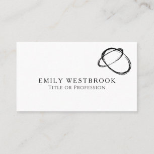 Modern Abstract Minimalist Art Professional Business Card