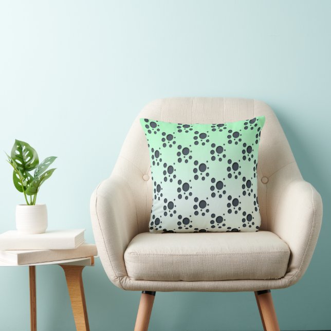 Modern Abstract Mint Green Paper Cut Pattern  Cushion (Chair)