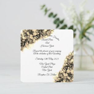 Modern Abstract Natural Elegant Haze wedding Card