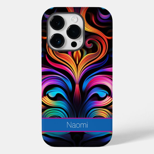 Modern Abstract Neon Colours Case-Mate iPhone Case (Back)
