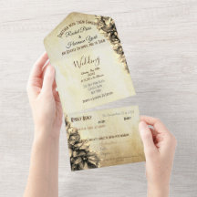 Modern Abstract Neutral Beige Wedding Invitation