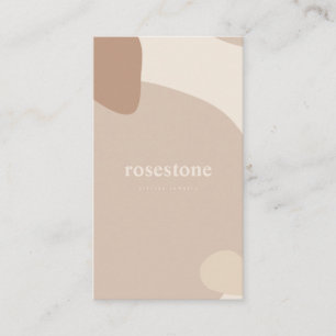 Modern Abstract Neutral Sand Beige Cream Shapes Business Card