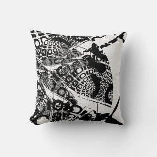 Modern Abstract News Print Era Cushion
