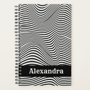 Modern Abstract Optical Illusion Personalised Planner