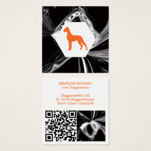 Modern Abstract Orange Great Dane