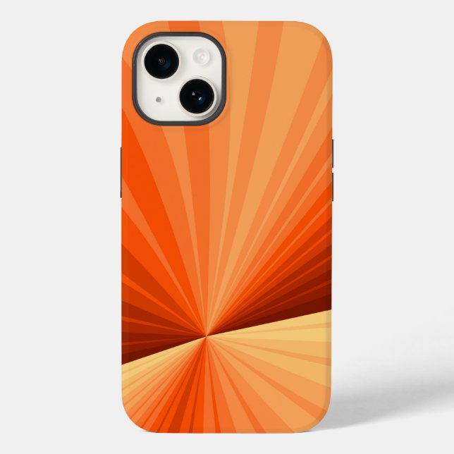 Modern Abstract Orange Red Vanilla Graphic Fractal Case-Mate iPhone Case (Back)