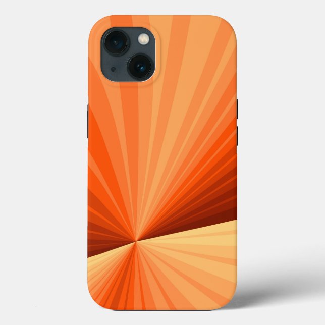 Modern Abstract Orange Red Vanilla Graphic Fractal Case-Mate iPhone Case (Back)