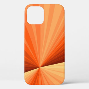 Modern Abstract Orange Red Vanilla Graphic Fractal iPhone 12 Case