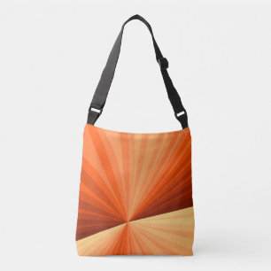 Modern Abstract Orange Red Vanilla Graphic Fractal Crossbody Bag