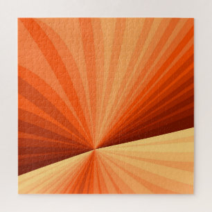 Modern Abstract Orange Red Vanilla Graphic Fractal Jigsaw Puzzle