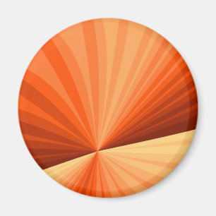 Modern Abstract Orange Red Vanilla Graphic Fractal Magnet