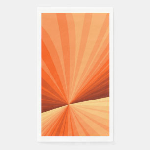 Modern Abstract Orange Red Vanilla Graphic Fractal Napkin