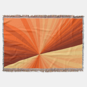 Modern Abstract Orange Red Vanilla Graphic Fractal Throw Blanket
