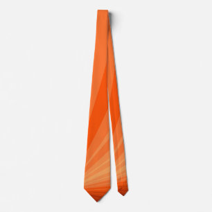 Modern Abstract Orange Red Vanilla Graphic Fractal Tie
