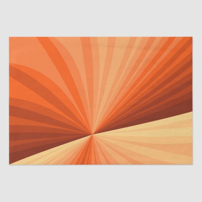 Modern Abstract Orange Red Vanilla Graphic Fractal Tissue Paper (Front)