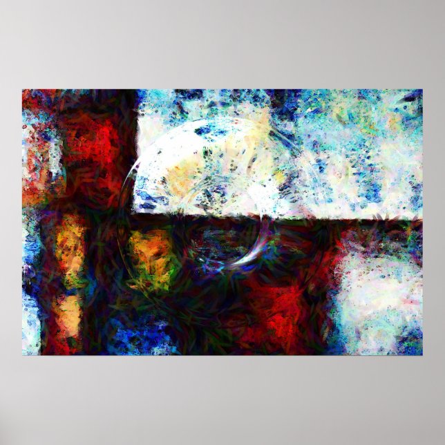 Modern Abstract Original Painting Art Print Poster (Front)
