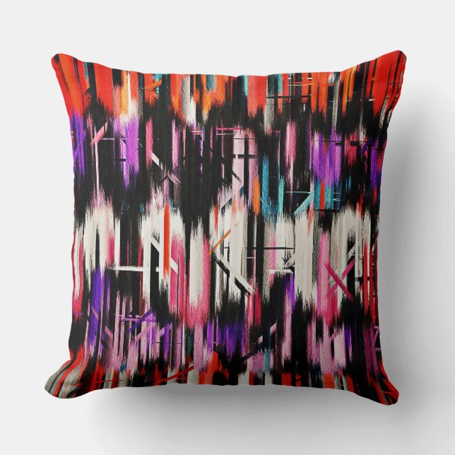 Modern Abstract Paint Colour Brush Stroke #2 Cushion (Front)