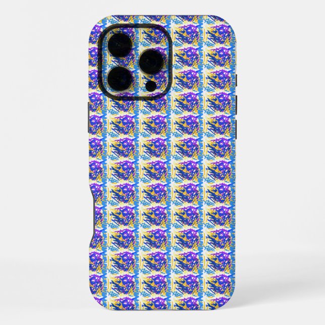 Modern Abstract Paint Splash iPhone Case (Back)