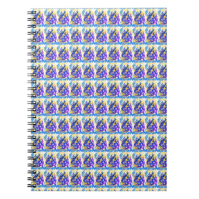 Modern Abstract Paint Splash Notebook (Front)