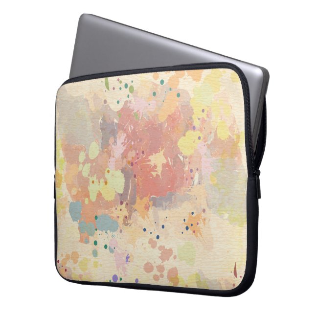 Modern Abstract Paint Splashes Laptop Sleeve (Front Left)