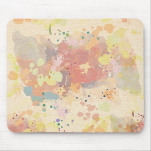 Modern Abstract Paint Splashes Mouse Pad