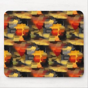 Modern Abstract Paint Squares Mouse Pad