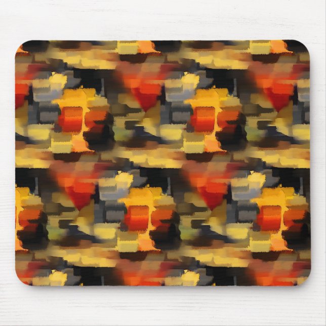 Modern Abstract Paint Squares Mouse Pad (Front)